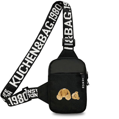 Chest Pack Fitness Yoga Outdoor Mini  Men Sports Running Bear Printing Series Fashion Chest Bag for Women for Men