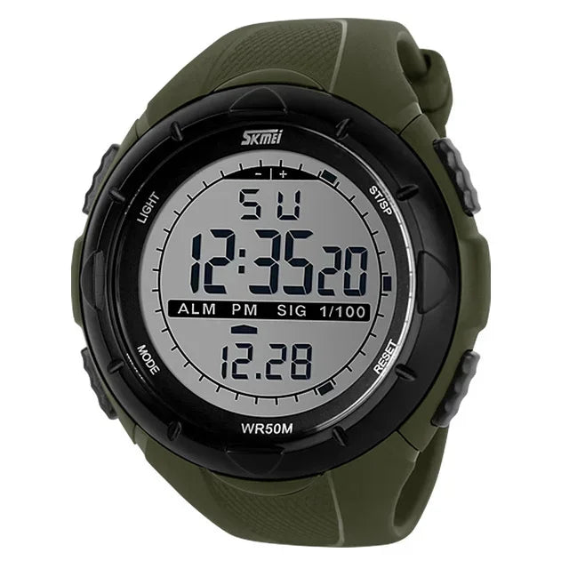 SKMEI 1025 Sports Countdown Electronic Mens Wristwatches Waterproof Digital Watch for Men Shockproof Military Clock Reloj Hombre