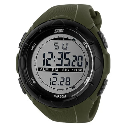 SKMEI 1025 Sports Countdown Electronic Mens Wristwatches Waterproof Digital Watch for Men Shockproof Military Clock Reloj Hombre