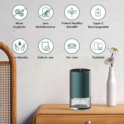 Waterless Diffuser for Essential Oil Nebulizer 100ml Capacity Battery Aromatherapy Mini Scent Air Machine Atomizing Diffuser