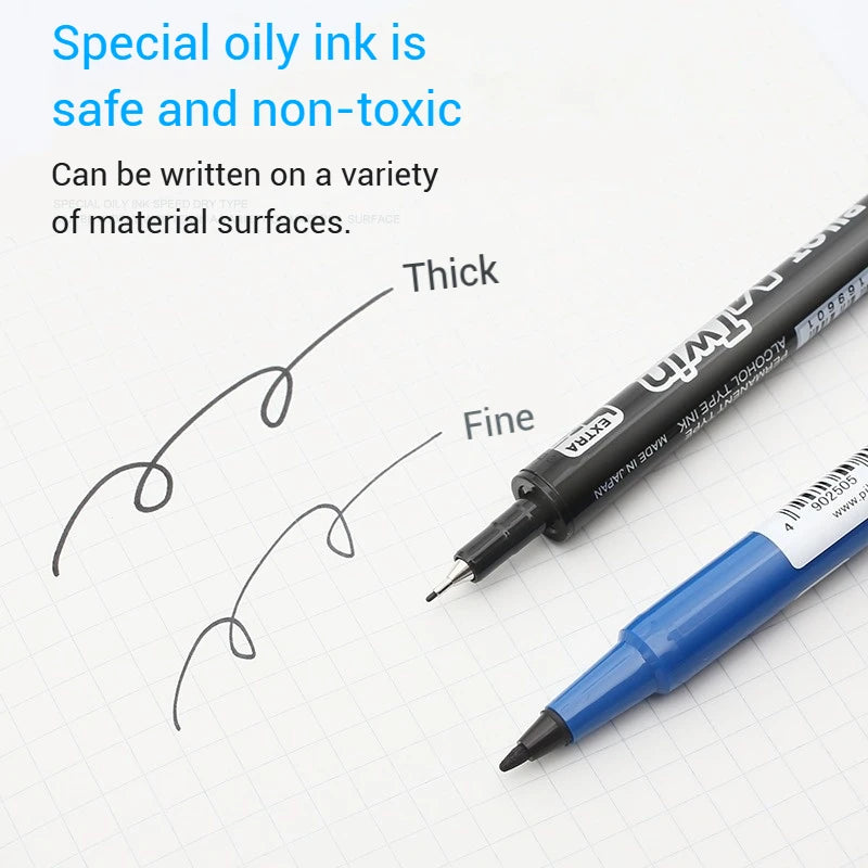 Pilot SCA-TM Dual-Tip Marker,Water-Based Vibrant Quick-Drying Twin-Tip Permanent Ink Pens for Journaling,Scrapbooking&DIY Crafts