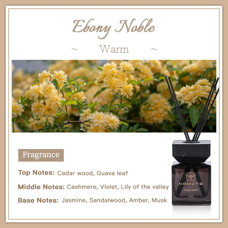 NAMSTE 100ML Premium Aroma Diffuser Oil for Home Car Air Freshener Room Perfume Long Lasting Fragrance Reed Sticks Fragrance Hot