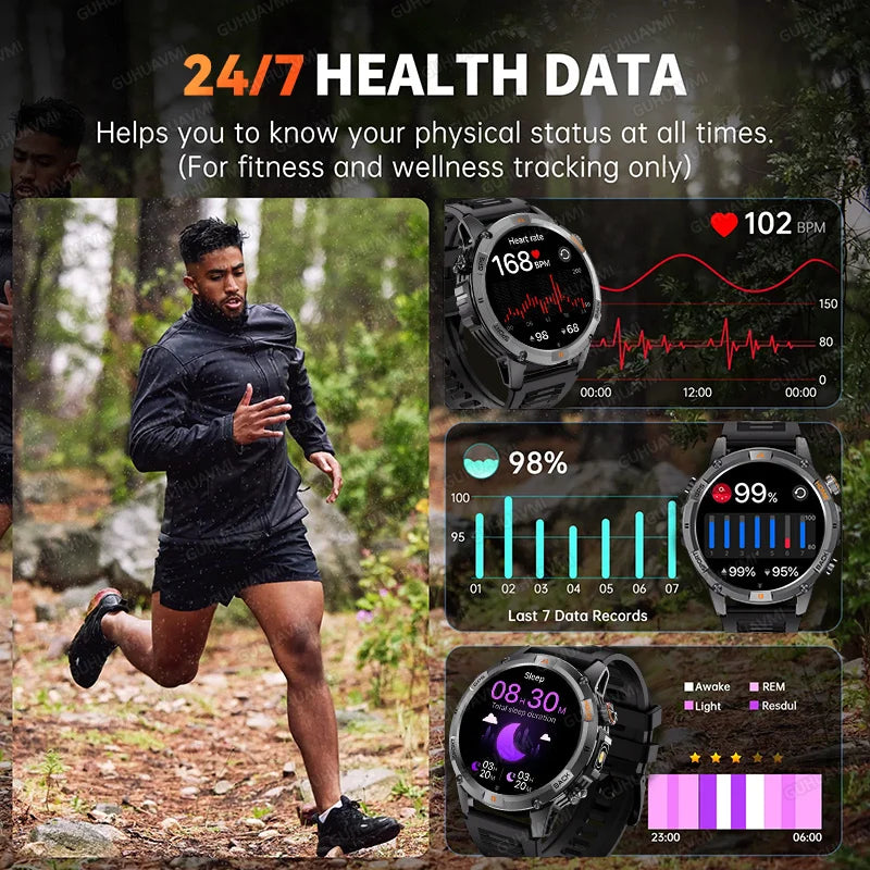New T-Rex3 Ultra Dual band GPS Tracker Smart Watch Compass 10ATM Waterproof Sports fitness BT call Outdoors Military Smartwatch