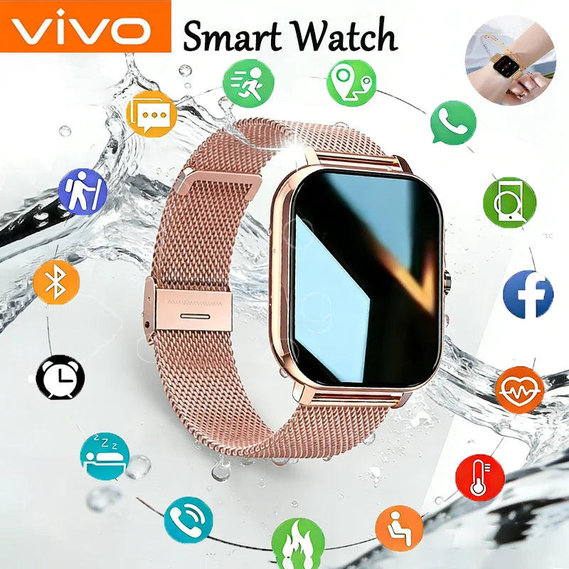 ViVO 2026 New Smart Watch for Men Women Gift Sports Fitness Full Touch Screen Watch Bluetooth Call Digital Smartwatch