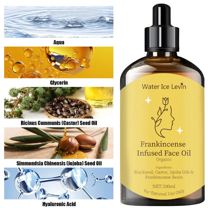 Frankincense Facial Oil - Moisturizes and Nourishes the Face and Body | Alcohol-Free and Contains Glycerin |   Suitable for All Skin Types |   Suitable for Massage, Showering, and Relaxation