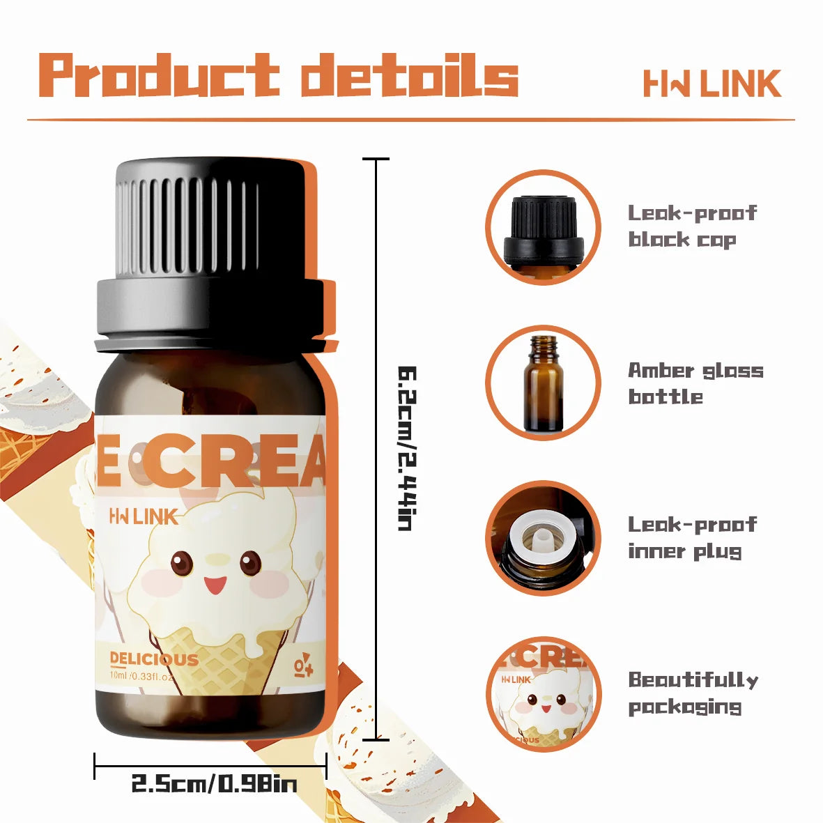 10ml Vanilla Ice Cream Essential Oils Perfumes Fragrance Oils For Aromatherapy Diffusers Home Yoga Skin Care Diy Candle And Soap