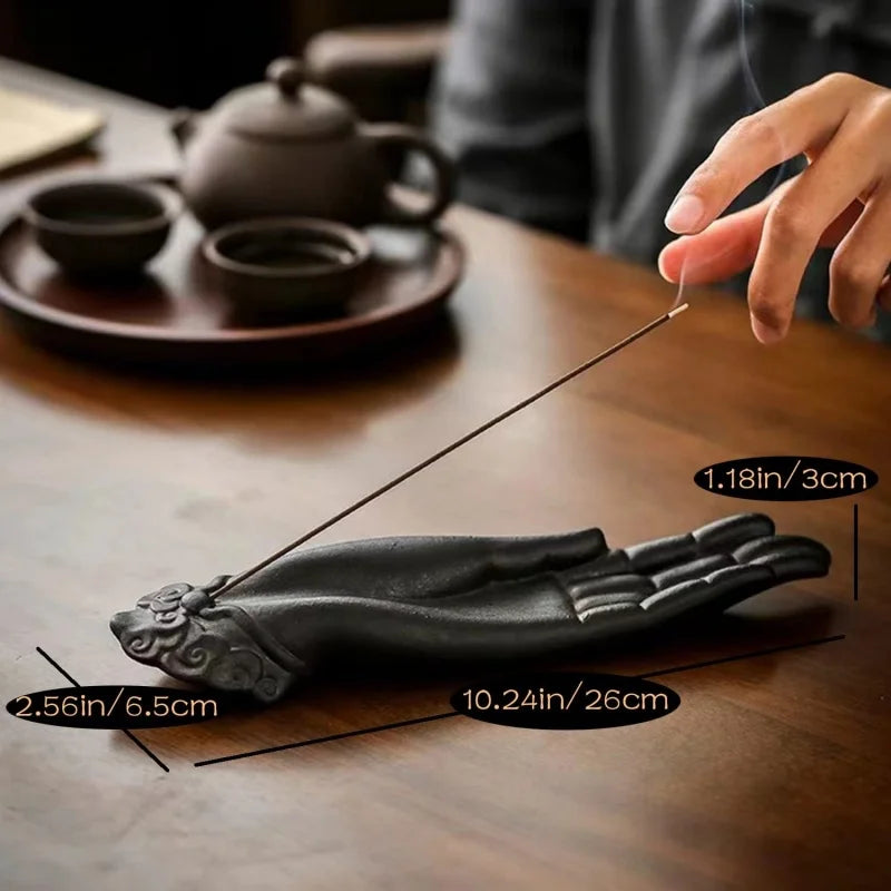 Creative Ceramic Buddha Hand Incense Holders Incenses Burner Holder Teahouse Office incense tray Sticks Censer Home Decoration