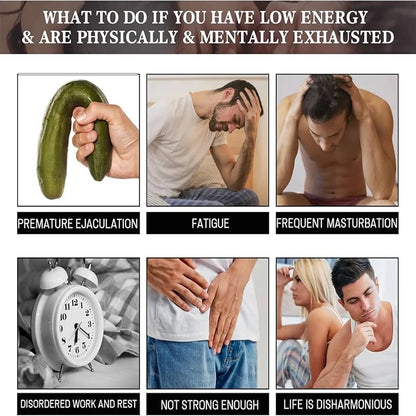 Extra Strength Supplement with Epimedium & Panax Ginseng Extract, Male Enhancing Supplement Supports Improve Male Energy Levels