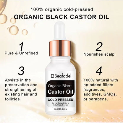 100% Castor Oil Pure Natural Cold Pressed Promotes Healthy Skin and Hair  Thickens Eyebrows and Extends Eyelashes Massage