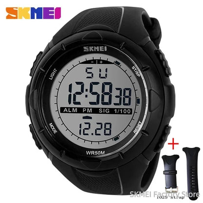 SKMEI 1025 Sports Countdown Electronic Mens Wristwatches Waterproof Digital Watch for Men Shockproof Military Clock Reloj Hombre