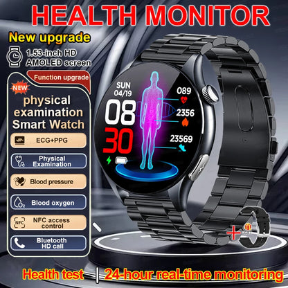 2026 New Smart Watch ECG+PPG Health monitoring Blood pressure UricAcid  Fitness Tracker Clock Sport Call Smartwatch Custom dial