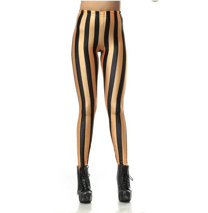 Autumn Poker Flower Leggings Halloween Printed Fashion Stretch Female Leggins For Women Leggin Punk Rock Clothing
