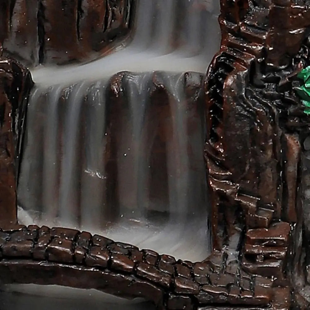 Chinese Style Incense Burner Craft Fragrance Waterfall Smoke Fairy Mountain Incense Holder Resin Yoga Retro Backflow Censer