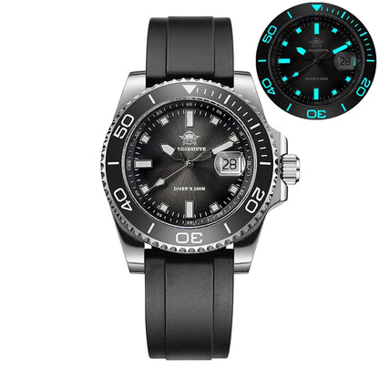 ADDIESDIVE New 41mm Men Watch Diving 200m Waterproof  AD2089 Top Brand Diver Wristwatch Stainless Steel Luminous Leisure Watch