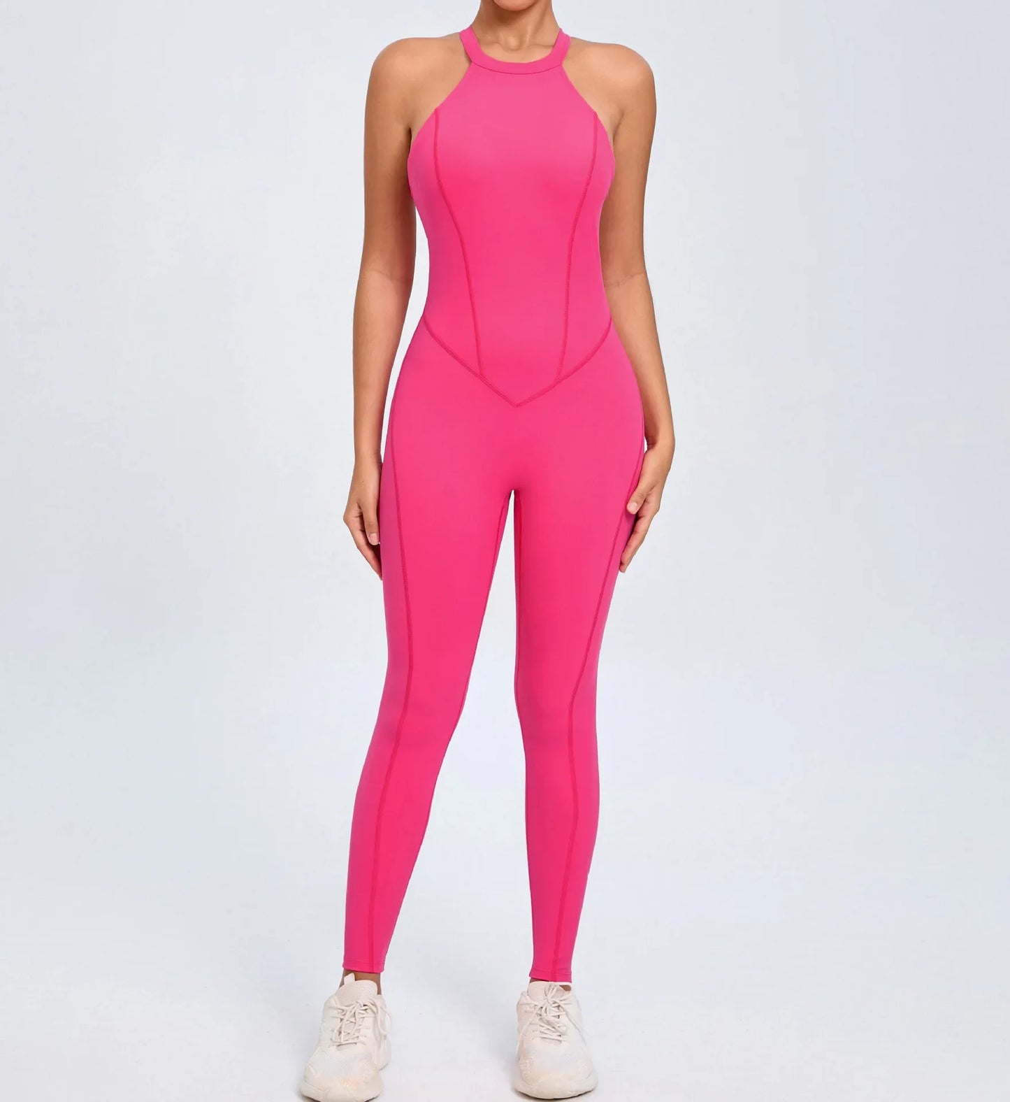Sports Jumpsuit Woman Gym Sexy Long Jumpsuits One Pieces Fitness Overalls Sportswear Mono Mujer Coffee Body Women Clothes New