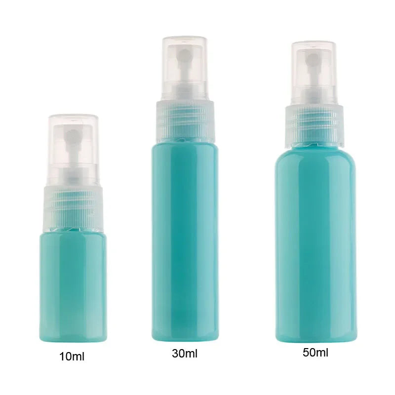 30PCS 10-50ML Colored Plastic Perfume Spray Bottle Fine Sprayer Refillable Travel Container Home Plants Aromatherapy Beauty Care
