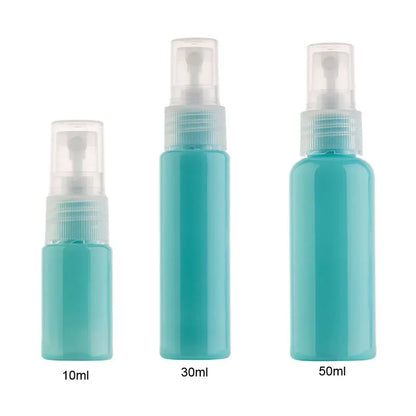 30PCS 10-50ML Colored Plastic Perfume Spray Bottle Fine Sprayer Refillable Travel Container Home Plants Aromatherapy Beauty Care