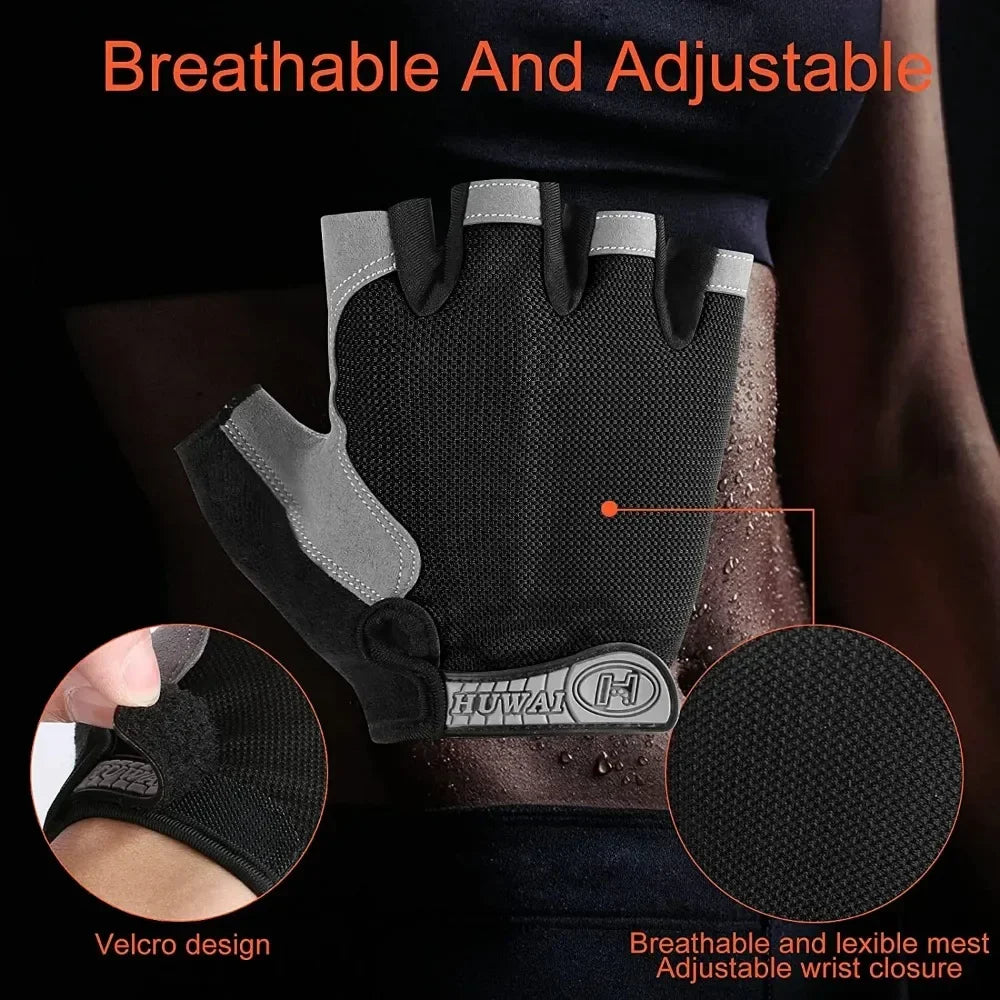 Gym Gloves Men's Cycling Gloves Weight Lifting Fitness Fingerless Gloves for Women Men Motorcycle Mtb Glove Bicycle Accessories