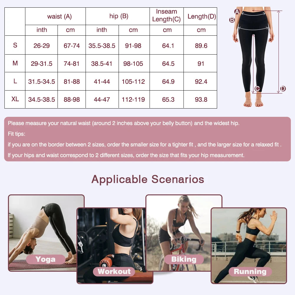 Women Period Yoga Pants with Pockets High Waist Leakproof Elastic Soft Menstrual Leggings for Workout Running Yoga
