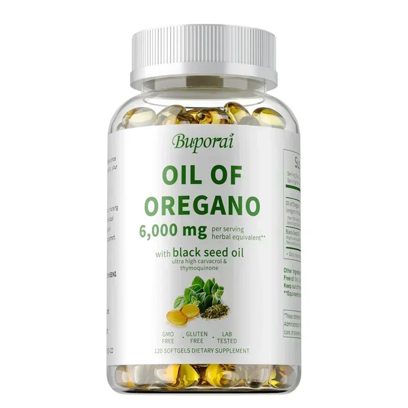 Oil of Oregano Supplements - 100% Pure Natural Formula Rich in Antioxidants Increase Immune System Health Portable Meet