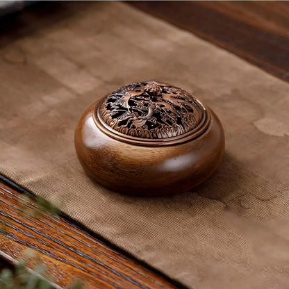 Solid Wood Pan Incense Burner, Indoor Aromatherapy Burner With Sandalwood Incense, Tea Ceremony ,prayer rooms, yoga Decoration