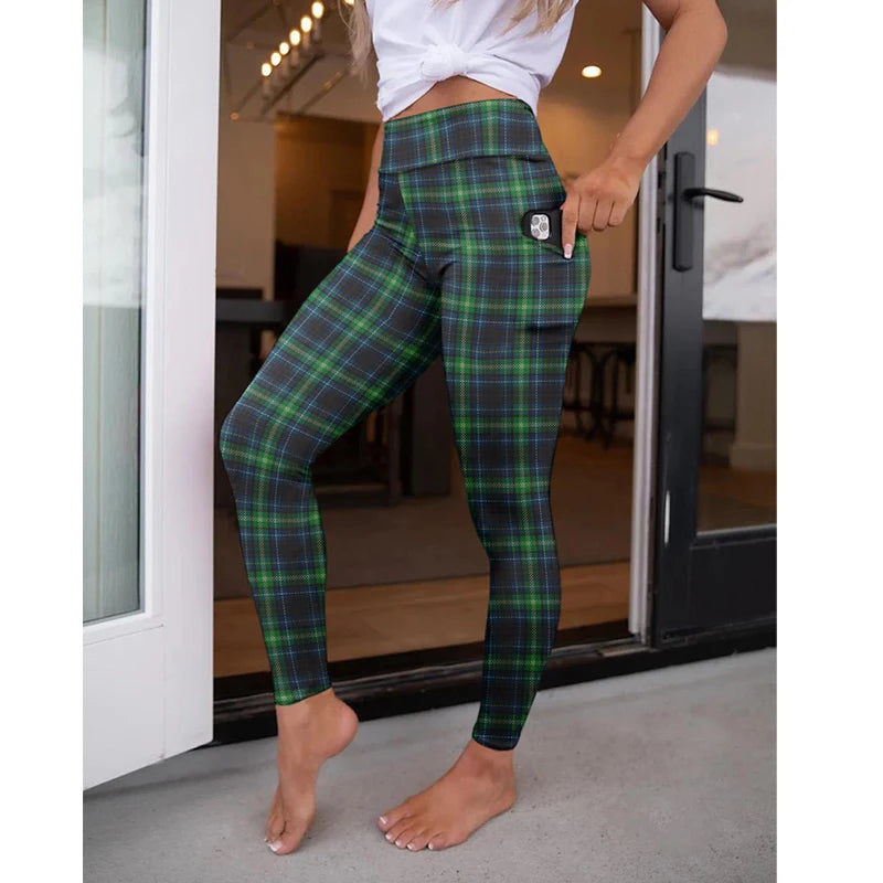 LETSFIND New Arrival Women Pockert Elastic Pants Fashion High Waist 3D Digital Printing Stretch Fitness Sexy Girls Leggings