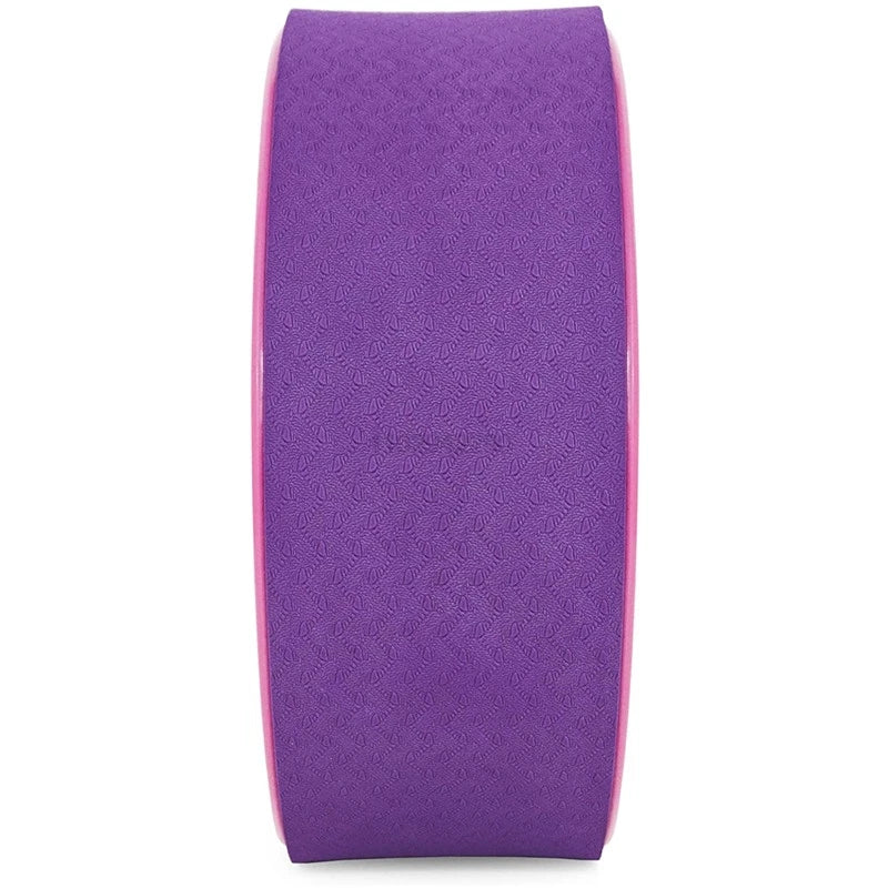 12" Yoga Wheel  Back Roller Deep Tissue Massager Yoga Stretching Equipmen for Back Pain Relief Improving Yoga Poses Relaxation