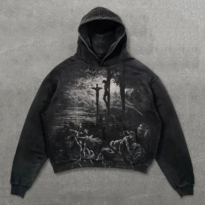 Plus Size Graphic Regular Male Hoodie Overfit Y2k Clothes High Quality Korean Style Pastel Color Cotton Men's Hooded Sweatshirt