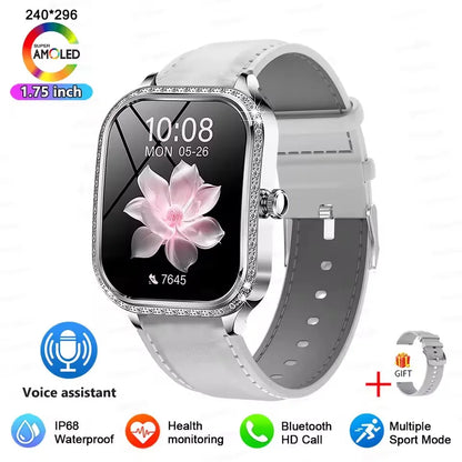 2026 New Smart Watch For Women Gift 1.75 Inch Full Touch Screen Sports Fitness Watches Bluetooth Calls Digital Smartwatch Ladies