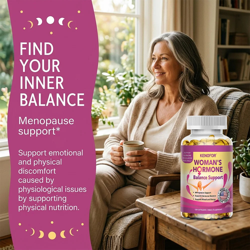 Women’s Menopause Support Supplement, Enhancing Hot Flashes, Night Sweats, Mood Swings & Fatigue, Supports Daily Wellness