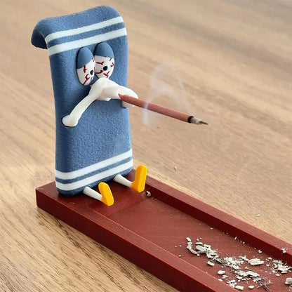 Incense Stick Holder Handmade Burner for Home Office Decor Meditation Yoga Aromatherapy Gifts Craft Decorative Accessories