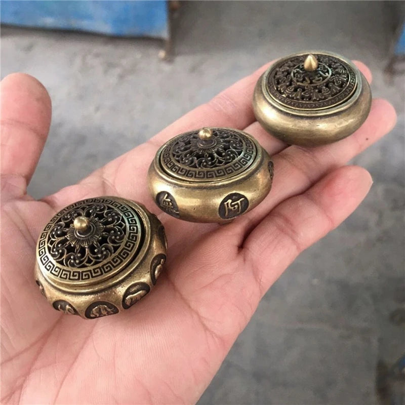 Buddhist Utensils Incense Burner Lotus Incense Censer Archaic Copper Alloy Sandalwood House Furnishings Home Office Decoration ﻿