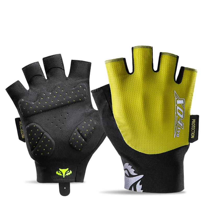 BATFOX Cycling Bicycle Gloves Half Finger Men Women Resistant Breathable Anti-Slip Summer Fishing Fitness Sport Training Gloves