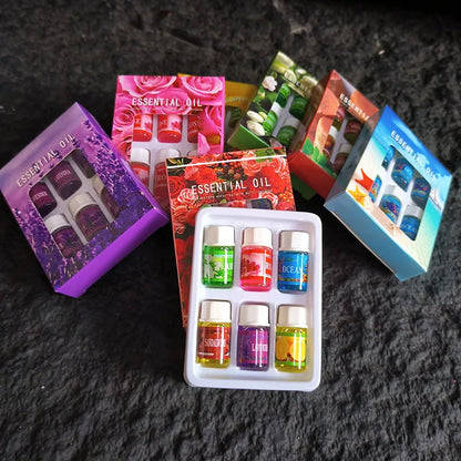 6/12 Boxes 3ml Natural Water Soluble Aromatic Pure Herbal Essential Oils Lavender Jasmine Reed Diffuser Humidifier Aromatherapy