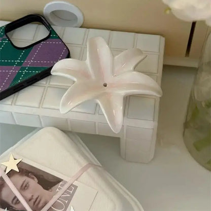 Cute Lily Ceramic Fragrance Insert Seat Line Incense Burner Vertical Incense Insertion Seat  Decoration Aromatherapy Storage