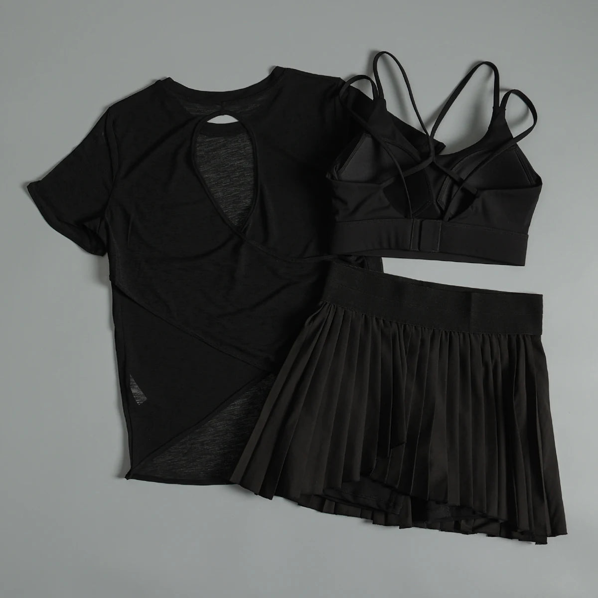 Sports suit for women 2025 summer new yoga fitness bra short-sleeved high-value running training quick-drying suit