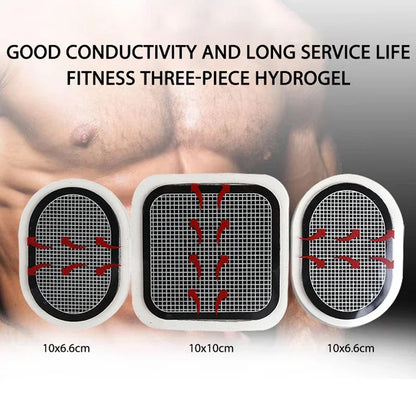 3pcs/set Replacement Gel Weight Loss Pads Sticker ABS Fitness Weight Loss Muscle Trainer Abdominal Gel Stickers Pad