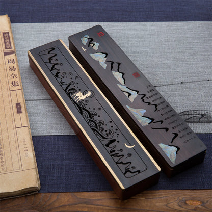 Wooden bed incense burner, cultural and creative Chinese style Zen ornaments, household incense sticks, solid wood creative