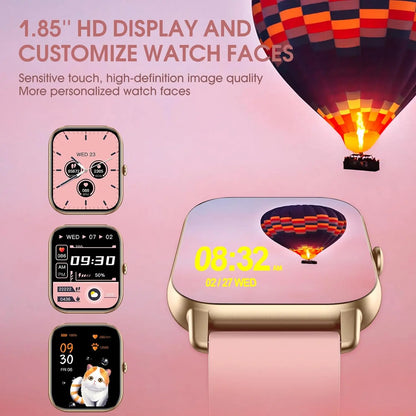 P66 Smart Watch 1.85" | 100+ Sport Modes | IP68 Waterproof Ultra Thin | Fitness Activity Tracker for iOS Android