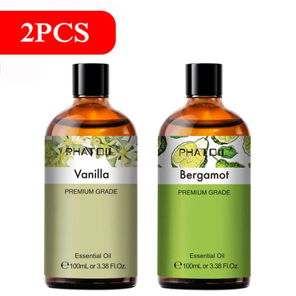 PHATOIL 100ml Aromatherapy Essential Oil-Lavender Rose Vanilla Eucalyptus Sandalwood Pine Needles for Diffuser,Candle Making