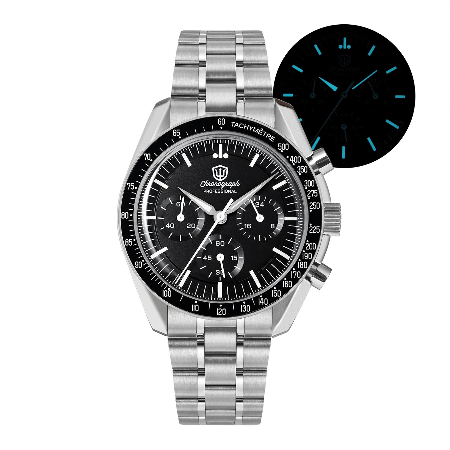New Mechanical Quartz Watches VK63 Chronograph Sports Watches Bubble Sapphire Ar Waterproof Luminous Watches