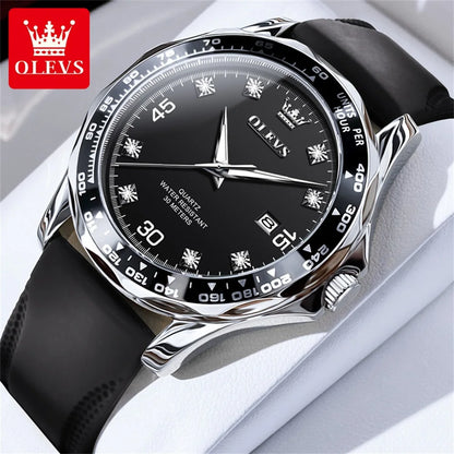 OLEVS 9988 Quartz Watch for Men Luxury Style Waterproof Stainless steel TOP Brand Classic Date Men's Watches Relógio Masculino