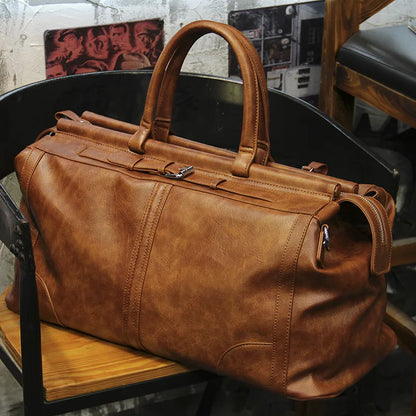Retro Fashion Men's Handbags Travel Totes Crossbody Bag Large Capacity Luggage Bags Men Luxury Design Handbags Fitness Bag Male
