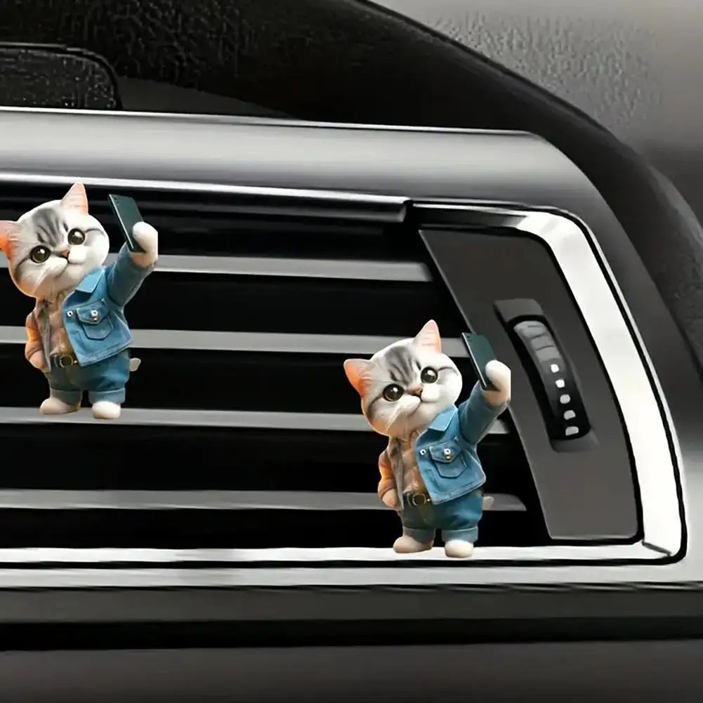 Car Outlet Vent Perfume Clips Car Air Freshener Conditioning Aromatherapy Cute Cat/dog Interior Decoration Accessories Tools