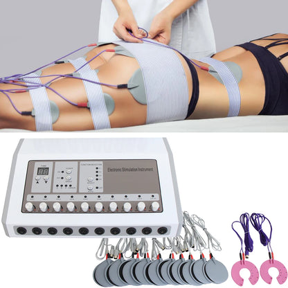 Professional Eletric Muscle Stimulator Weight Loss Machine Cellulite Removal Electrostimulator Relaxation Body Massage Apparatus
