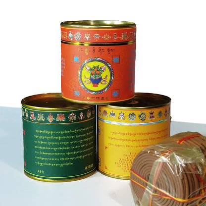 Handmade Tibetan Sandalwood Coil Incense - Natural Rare Wood Aroma for Home Meditation, Yoga, Relaxation - Long Lasting 4H Burn