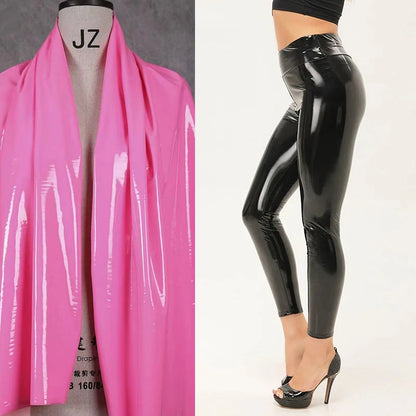 Women PU Leather Seameless Leggings Women High Waist Faux Leather Bodycon Pencil Pants Stretch Wet Look PVC Trousers Custom