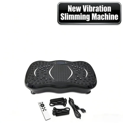 Full Body Vibration Plate Machine, Home Exercise Equipment with Remote & Resistance Bands, Weight Loss & Lymphatic Drainage