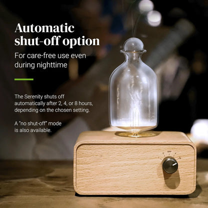 Nebulizing Essential Oil Diffuser Waterless Operated Aromatherapy Diffuser for Home Wood and Glass Aroma Diffuser Scent Machine