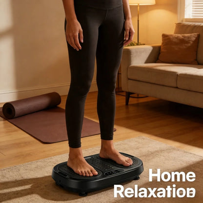 Full Body Vibration Plate Machine, Home Exercise Equipment with Remote & Resistance Bands, Weight Loss & Lymphatic Drainage
